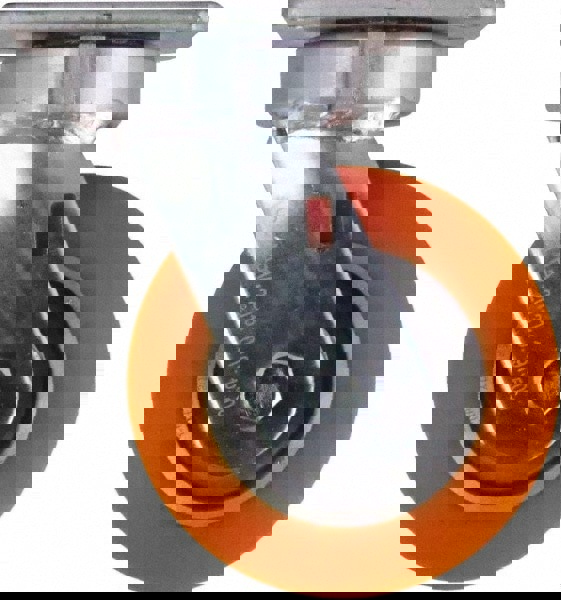 Swivel Top Plate Caster: Polyurethane on Aluminum, 5